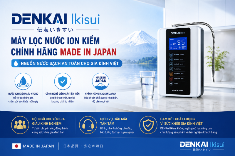 DENKAI Ikisui – Thương hiệu lọc nước hàng đầu Nhật Bản